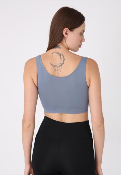 Bustieră Lejeră cu Bretele Late – Fără Push-up,Culoare Gri ,Engros